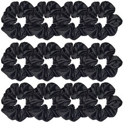12 Pcs Satin Silk Scrunchies Soft Hair Ties Fashion Bands Bows Ropes Elastic …