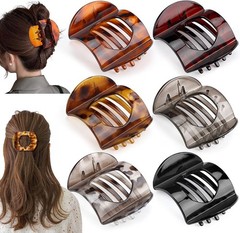 6 Pack Large Flat Hair Clips for Women Girls Strong Hold French Claw Clips for
