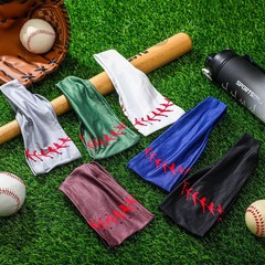 6 Pcs Baseball Headband Elastic Polyester Sweatband for Baseball Basketball F…