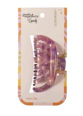Goody SlideProof Hair Claw Clip, Purple/Pink Marbled Plastic, Women