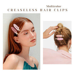 No Crease Creaseless No Bend Hair Clips For Styling Non Slip Flat Clips For Make