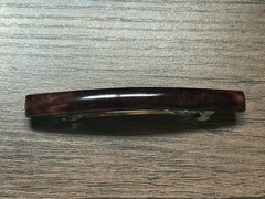 Brown Accented Acrylic Rectangular Hair Barrette 3.5”