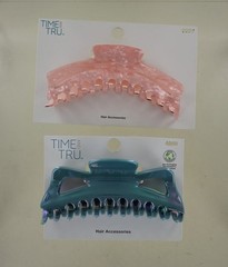 2 New Time and Tru Long Hair Claws Clips – Blush & Blue