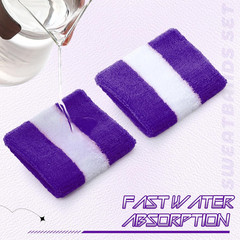 6 Pcs Neon Sweatbands Set for Men Women 80S Tennis Striped Headband Sports Wrist