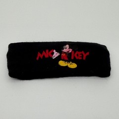Vintage Disney Mickey Mouse Black Headband Ear Warmer Embroidered Character