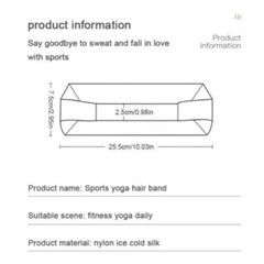 Mens Womens Sports HEADBAND Sweat Sweatband Headband Yoga Gym Stretch Band