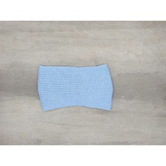 Handmade Knit Twisted Headband | Soft Blue Winter Ear Warmer