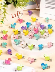 42pc Sprouts Mini Glow Turtle Rave Hair Clips Festival Women