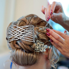 Ccbeauty 6 Pcs Magic Hair Comb Elastic Beaded Hair Clips Women Decorative Access