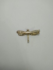 TRUE Vtg y2k Hair Clip Green/Purple Glitter DRAGONFLY MOVABLE WINGS~ 2″