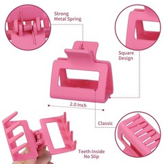 Sisiaipu 2 Inch Medium Hair Claw Clips 12 Pcs 1 Count (Pack of 12), Colorful