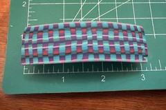 Artisan Designer Polymer Barrette Multicolor Geometric Made in France Hair Clip