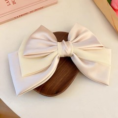 Sweet Pink Bow Hairpins Solid Color Big Bowknot Hair Clips Women Girls Soft
