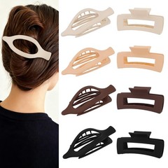 Esitrormi 8PCS Flat Claw Clips for Women 1 Count (Pack of 8), multiple colors