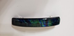 Dichroic Glass Hair Clip / Barrette, various colors, 3″, NEW. Sold separately.