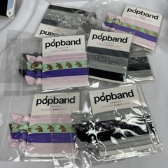 (10) Pop band Pink Purple Black Unicorns No Dent Knotted Ponytailers 4 Hair Ties