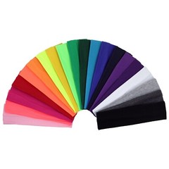 18 Cotton Headbands Yoga Sports Soft Stretch Hair Band Sweatband Softball Head