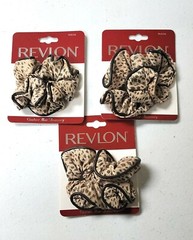 Revlon Leopard Print Twister Hair Scrunchie Set of 3