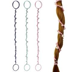 Cute Pearl Hair Ties for Women Hand Braided Sport Ponytail Holders Long Pony …