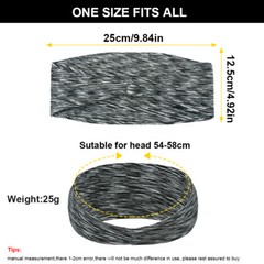 Men Women Sweatband Headband Stretch Sports Band Hair Wrap for Yoga Gym Running