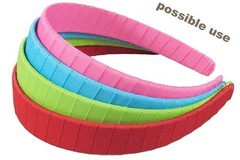 12ct White Plastic Headbands with Teeth Comb – Bulk Hair Accessories for Women &