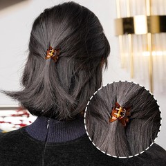 12 Pcs Small Hair Claw Clips 1.2 Inch Plastic Hair Clips for Thin Hair Brown
