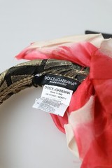 DOLCE & GABBANA Diadem Multicolor Floral Applique Silk Women Headband 1400usd