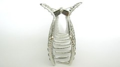 Silver or dark gun metal rectangle crystal hair claw clip jaw clip