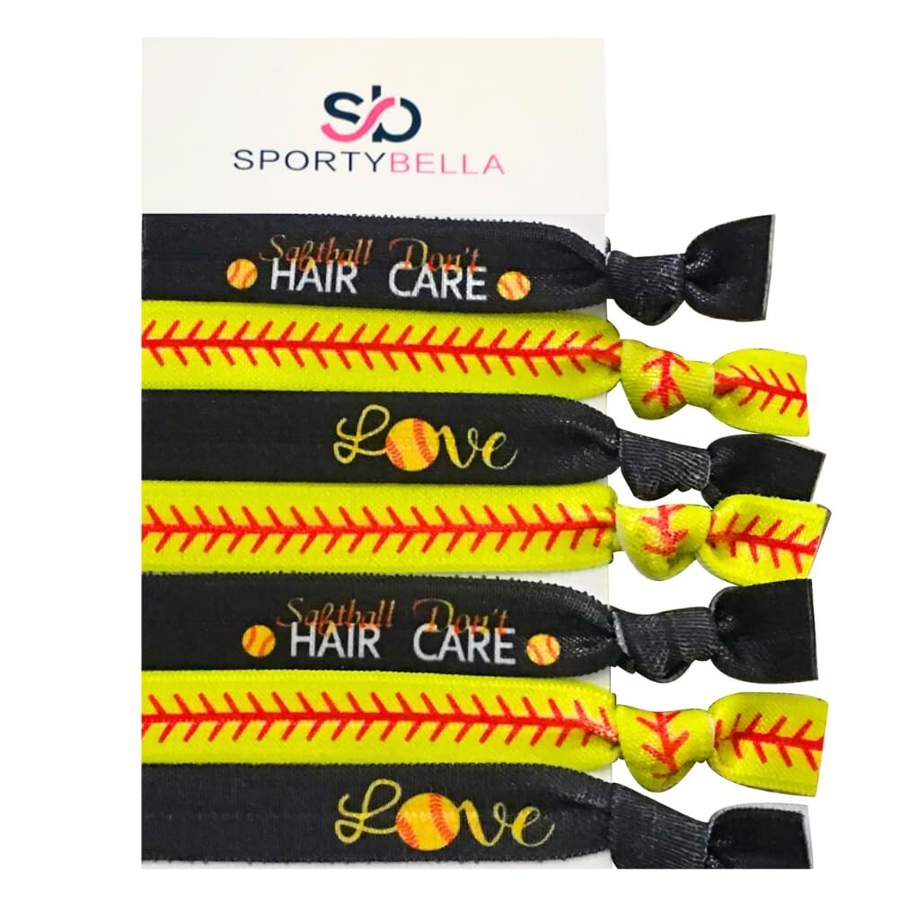 Softball Hair Accessories Girls Softball Hair Ties Gift for Softball Player a…