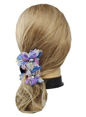 6 pcs Hair Clip for Women Girl Jaws Claw Clip with Flower Crystal Gem Stones