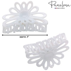 Parcelona French Plume Medium 3″ Celluloid Acetate Hair Claw for Women and Girls