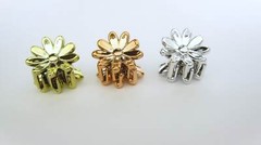 Micro mini extra tiny metalic colored daisy flower acrylic hair claw clip