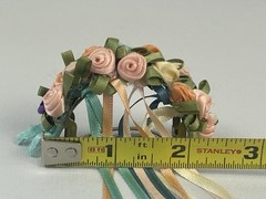 Vintage Satin Ribbon Rose Hair Clip Floral Barrette Cottagecore Fairycore