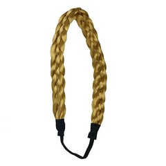 Synthetic Hair Band Plaited Headband Braided with Elastic 3/4″~1″ Wide