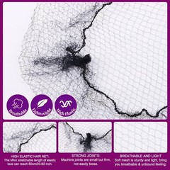 85 Pcs 24 Inch Hair Net Kit for Women, Invisible Elastic Hair Nets w/ Hair Pins
