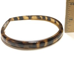 Marbled Brown Spot Teeth Toothed Headband Animal Print Tortoise Made in France