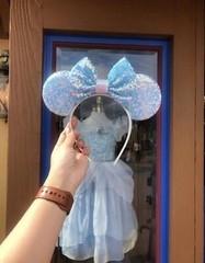 Cinderella Inspired Minnie Mouse Ears , Blue Mickey Mouse Ears, Princess Ears