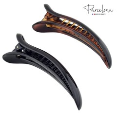 Parcelona French Oval Slider Large 4.75″ Celluloid Side Hair Claw Clips(2 Pcs)