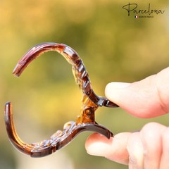 Parcelona French Tri Flower Celluloid with Crystals Hair Claw Clip