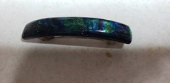 Dichroic Glass Hair Clip / Barrette, various colors, 3″, NEW. Sold separately.
