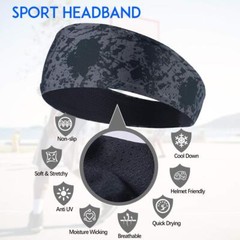 Non Slip Sports Headband for Women Men Moisture Wicking Sweat Stretch Hair Band