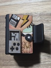 Hand Painted Wood Cut 90’s Kid Claw Clip 2″