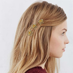 12PCS Hair Clips for Women & Girls – Cute Mini Flower Barrettes in Gold & Silver
