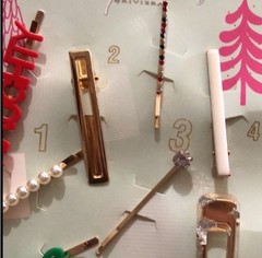 Riviera 12 Days Of Christmas 12 Piece Barrette Set Naughty, Nice, Multicolored