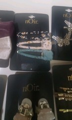 NOir Huge Lot Hair Clips Barrettes Hair Ties NWT NIP