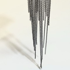 Chanel Chain Hair Comb Accessory Metal CC Coco Logo Dangle Fringe Designer Y2K