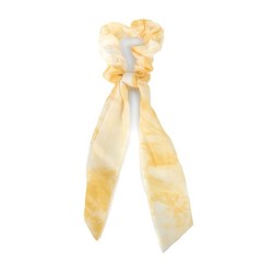 Nollia 4 Sets Tie Dye Print Scrunchies With Matching Hair Ties, Sheer Fabric
