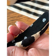 Lele Sadoughi Leopard Print Knotted Headband Black & Cream