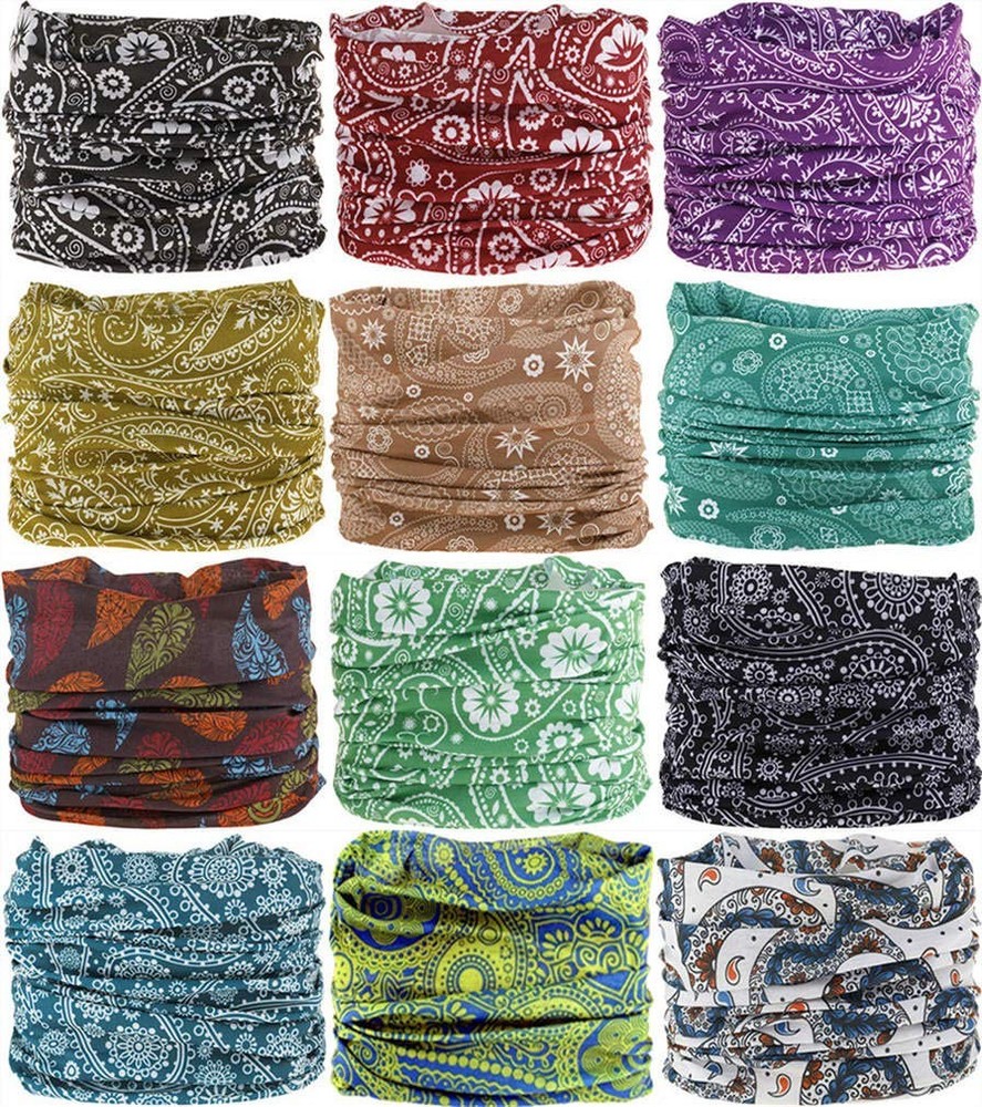 VANCROWN Headwear Head Wrap Sport Headband Regular size, 12pcs.paisley