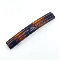 Vintage Stay Put Hair Clip Faux Tortoise Shell Barrette Brown Snap Clasp 2.75”